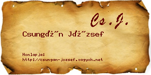 Csungán József névjegykártya
